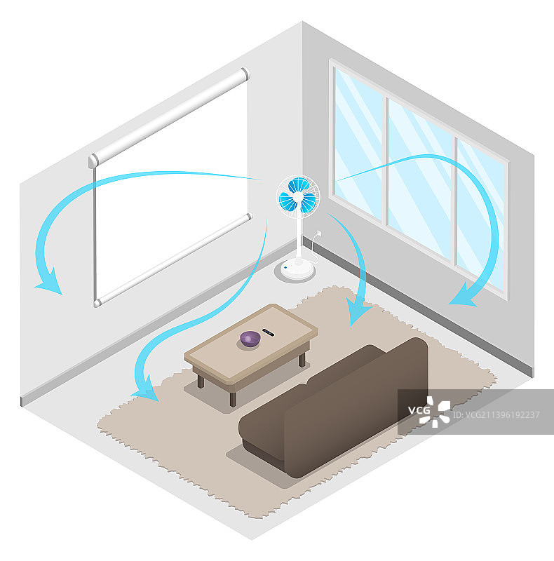 带有家庭影院投影仪的2.5D客厅图片素材