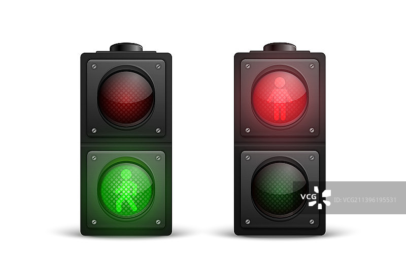 3D拟真交通信号灯图片素材