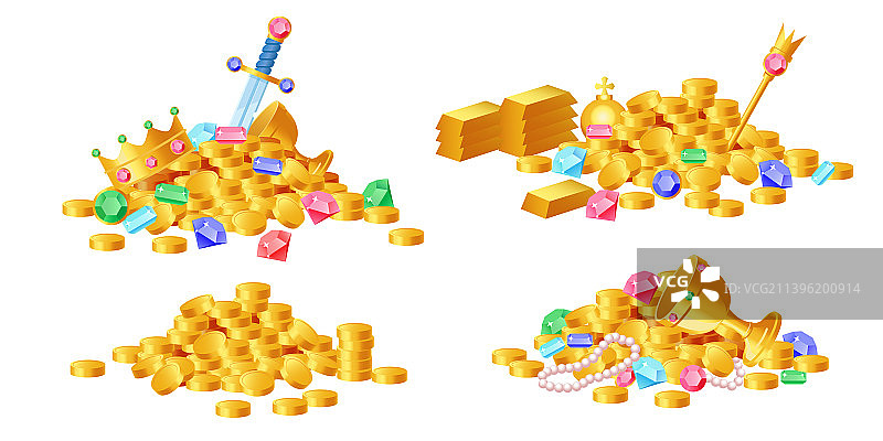 金色宝藏集合图片素材