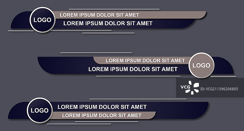 未来主义字幕条模板套装图片素材