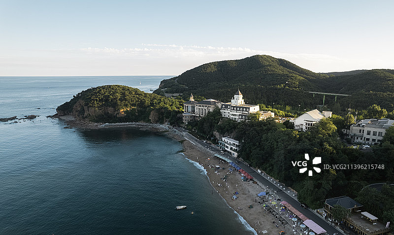 棒锤岛的日落时分图片素材