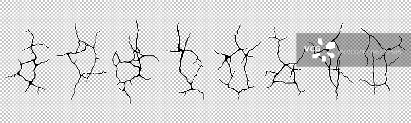 地面裂缝顶视图：地震裂缝孔图片素材