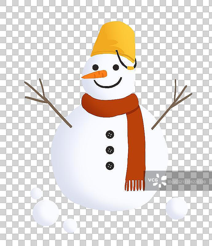 一个可爱的雪人图片素材