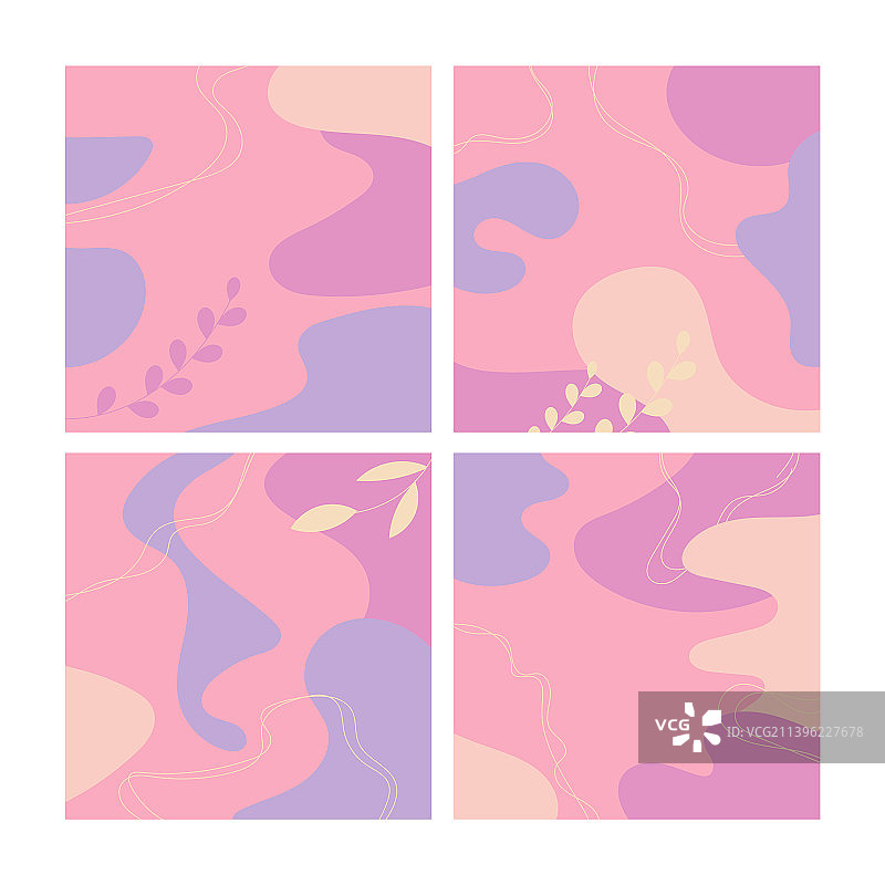 手绘抽象背景素材（四款）图片素材