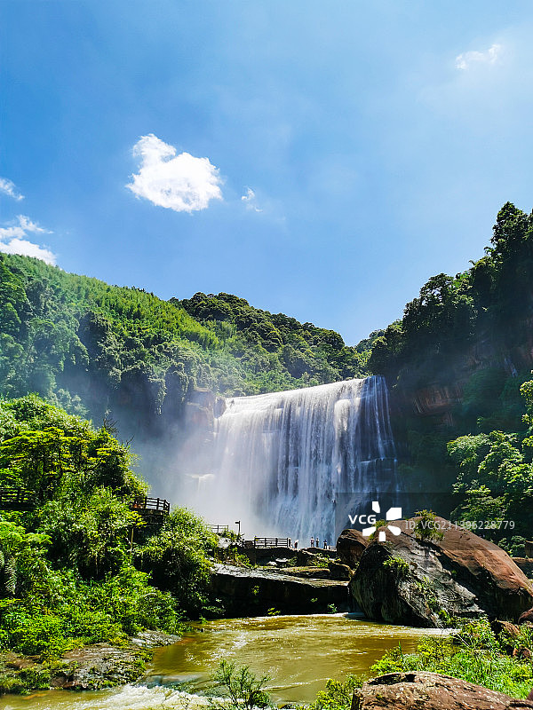 贵州省遵义赤水丹霞旅游区·大瀑布景区图片素材