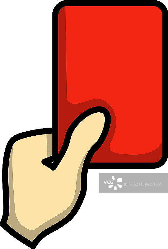 足球裁判出示红牌图标图片素材