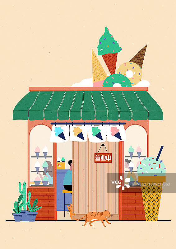 冰淇淋店图片素材