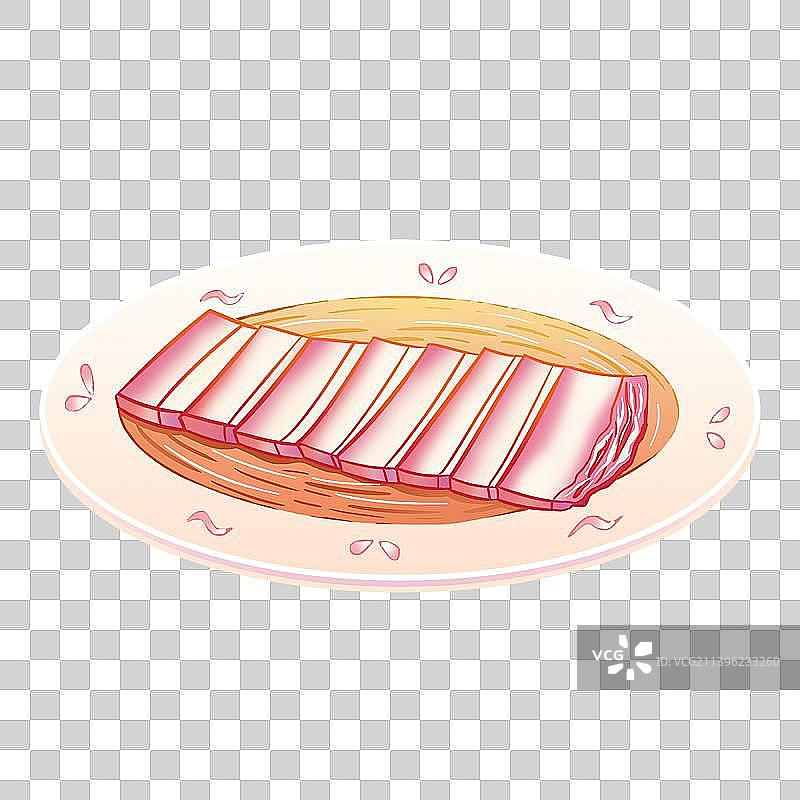 过年腊肉腊肠年货插画元素图片素材