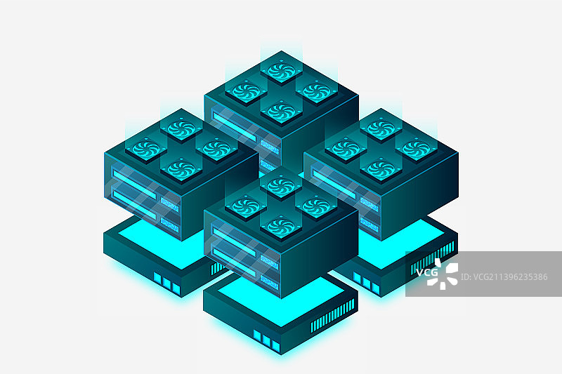 服务器室等距大型机供电服务器图片素材