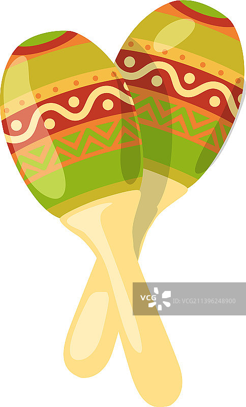 沙锤图标卡通拉丁音乐打击乐器图片素材