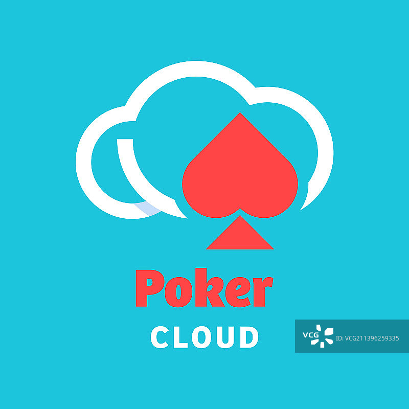 扑克云标志图片素材