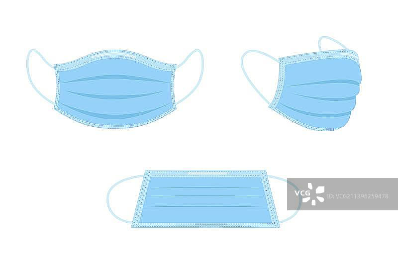 一次性防护口罩插画元素图片素材