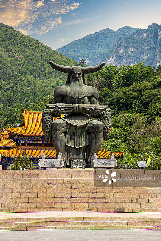 焦作市沁阳市神农山神农雕像图片素材