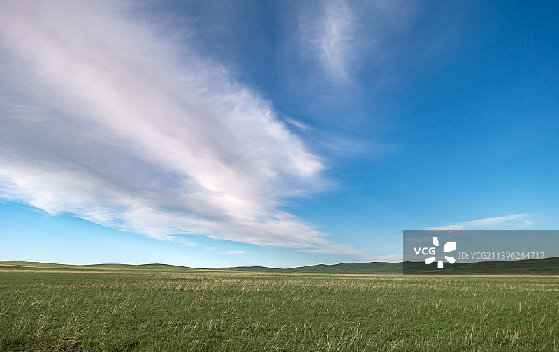 内蒙草原和天空图片素材