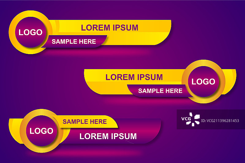 现代时尚的下方三分之一banner模板设计图片素材