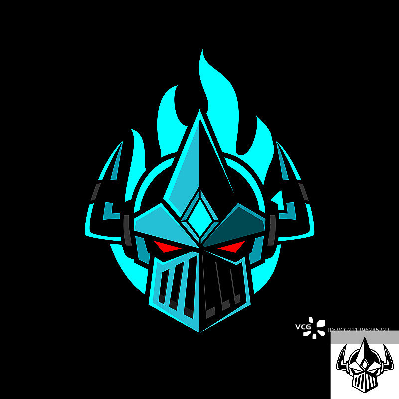 骑士头像游戏电竞标志设计图片素材
