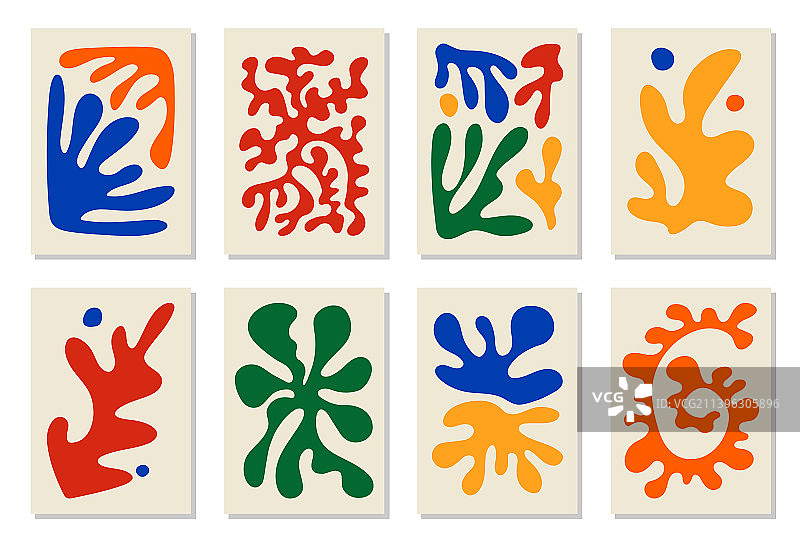 8款马蒂斯风格墙绘海报图片素材