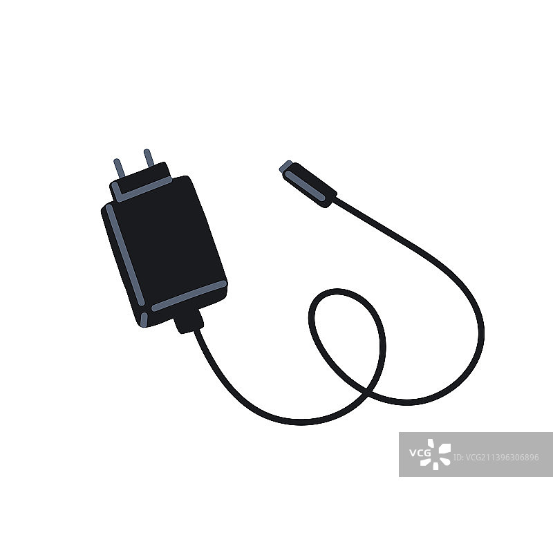 带便携式电缆和适配器的USB手机充电器图片素材