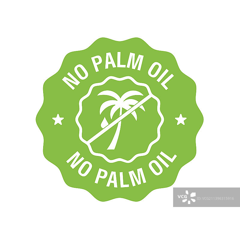 无棕榈油绿色有机食品标签图片素材