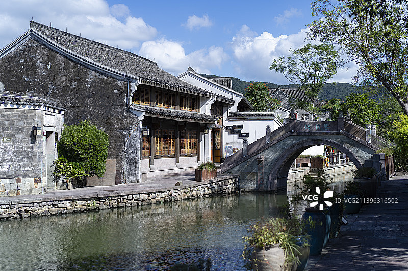 浙江省宁波市鄞州区韩岭老街图片素材