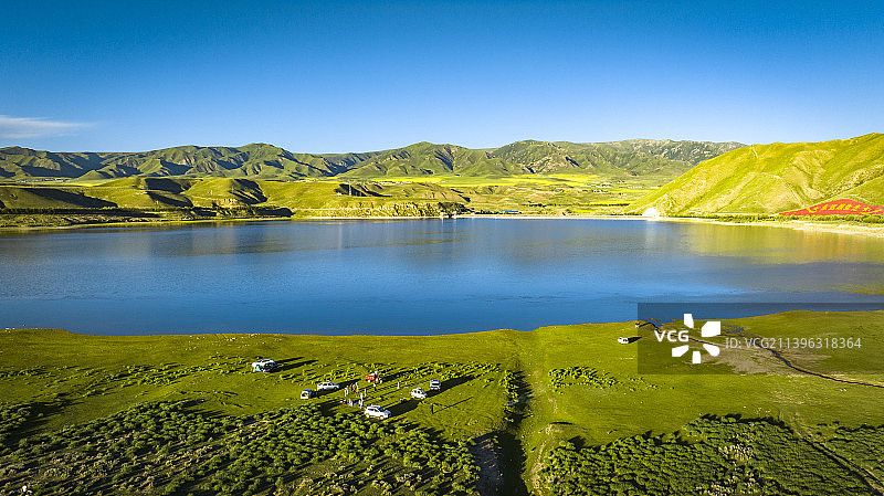 金银滩 东大滩水库图片素材