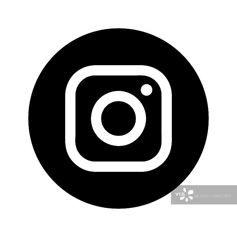 Instagram徽标社交媒体黑色图标图片素材