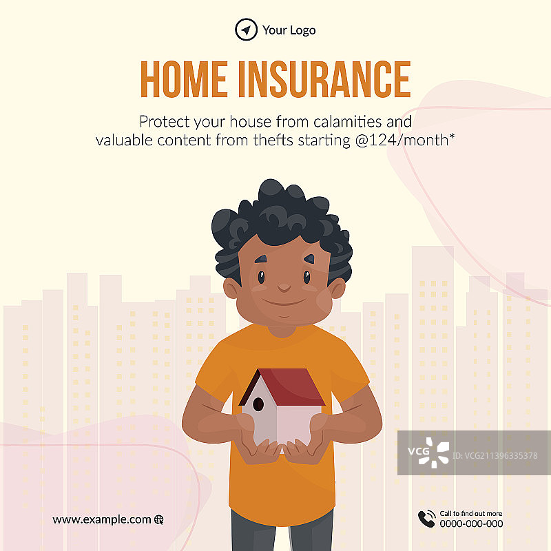 家庭保险banner设计图片素材