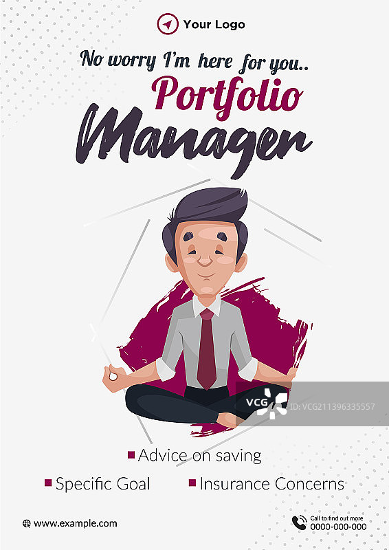 投资组合经理宣传单设计图片素材