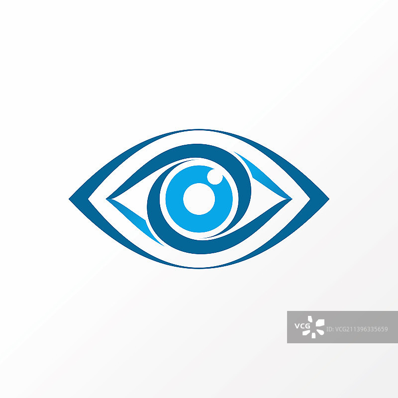 独特的反向线条眼睛椭圆图片素材