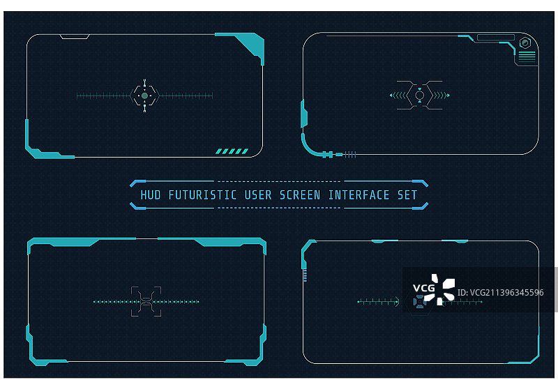 HUD抽象未来科技元素用户界面图片素材