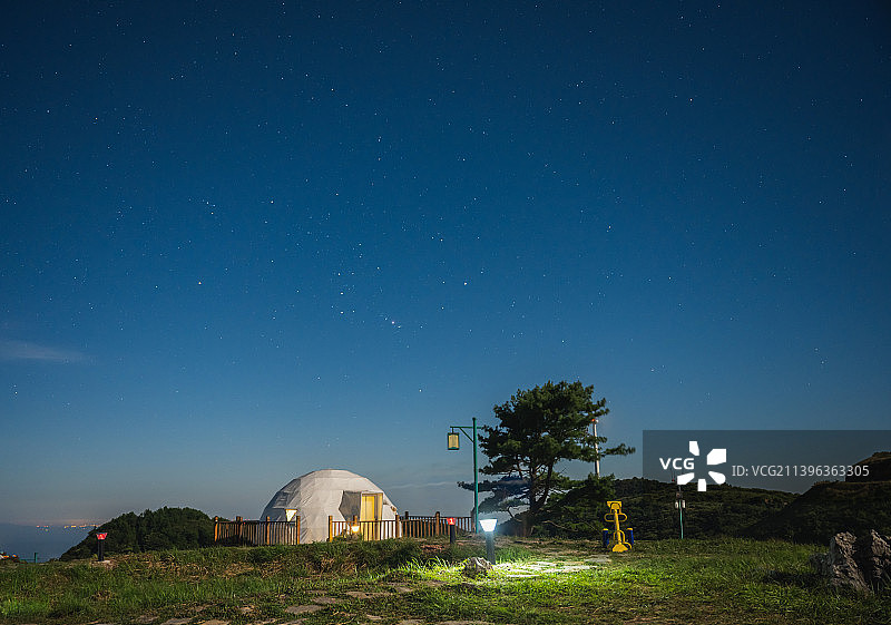 宜昌百里荒帐篷星空图片素材
