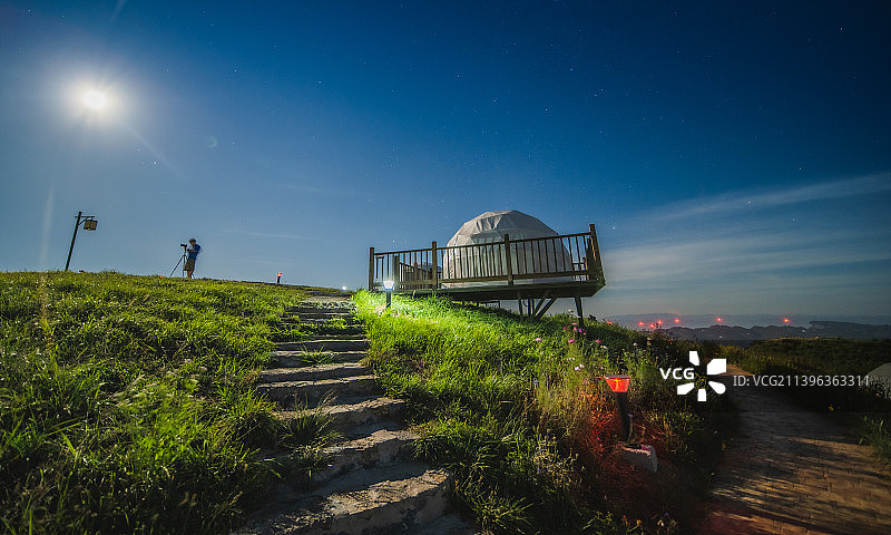 宜昌百里荒帐篷星空图片素材