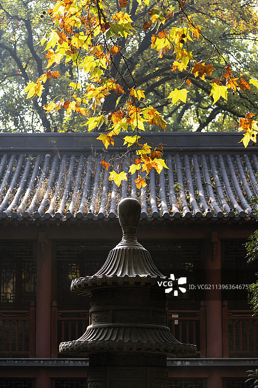 南京灵谷寺秋天图片素材