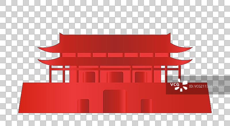 单个建筑剪影外轮廓插画图片素材