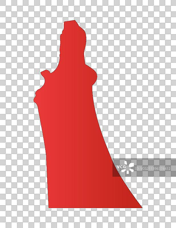 单个建筑剪影外轮廓插画图片素材