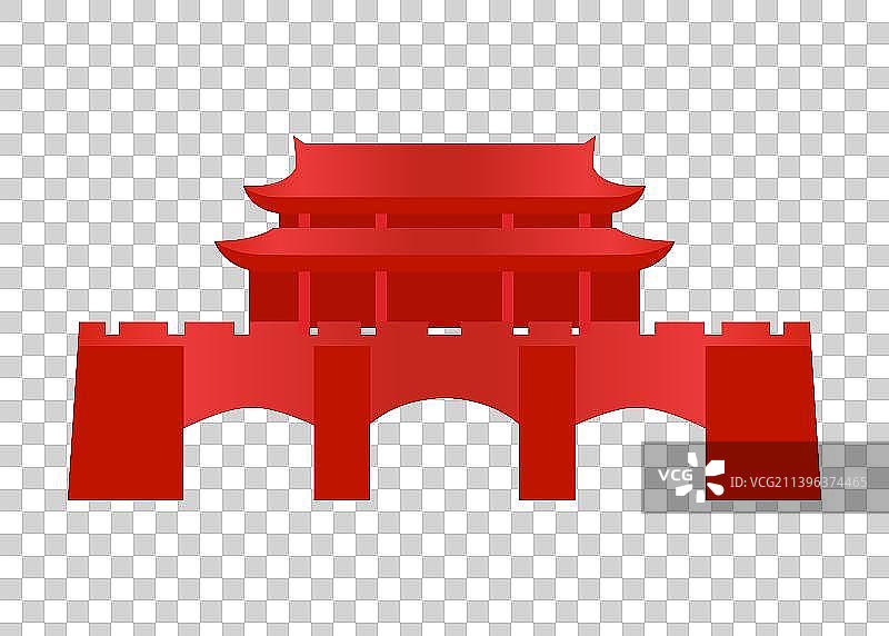 单个建筑剪影外轮廓插画图片素材