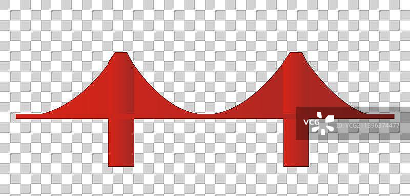 单个建筑剪影外轮廓插画图片素材