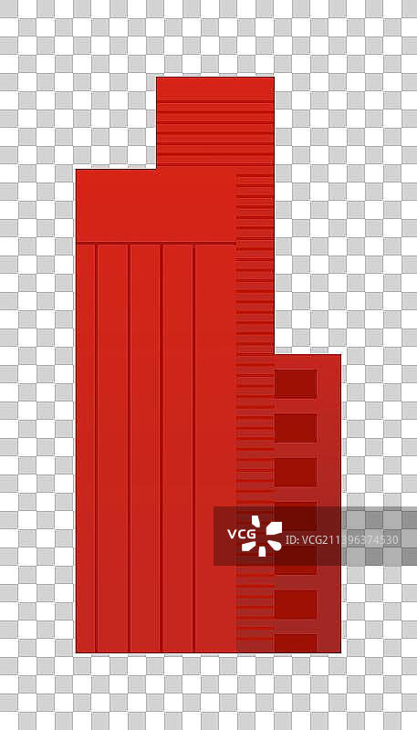 单个建筑剪影外轮廓插画图片素材