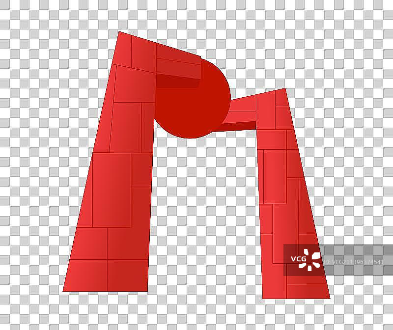 单个建筑剪影外轮廓插画图片素材