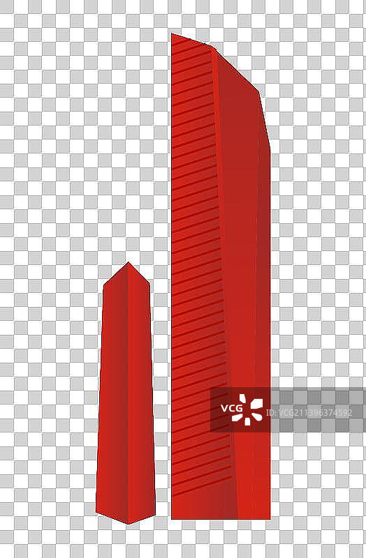 单个建筑剪影外轮廓插画图片素材