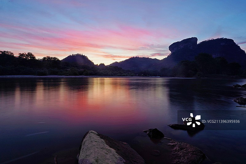大王峰晚霞图片素材