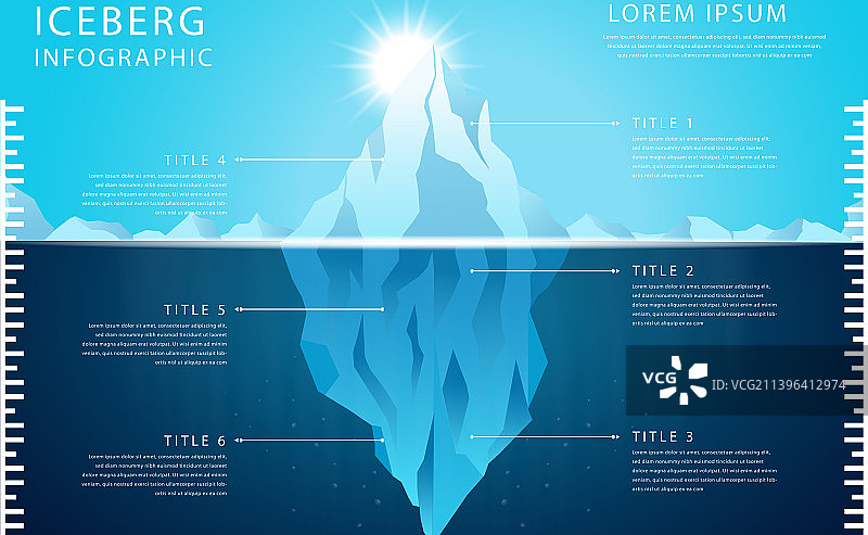 冰山信息图表模板图片素材
