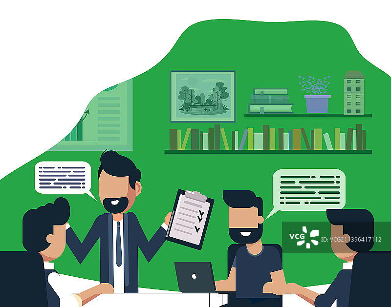 年轻商人参加办公室会议图片素材