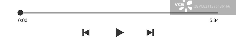 音频或视频播放器进度加载条图片素材