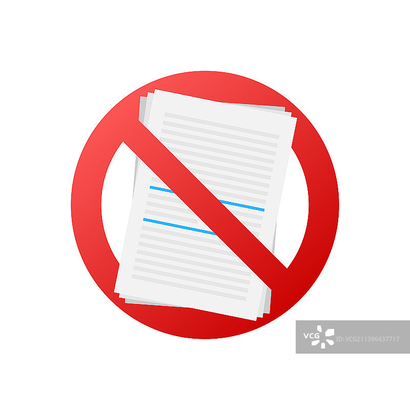 红色背景上的扁平风格文档图片素材