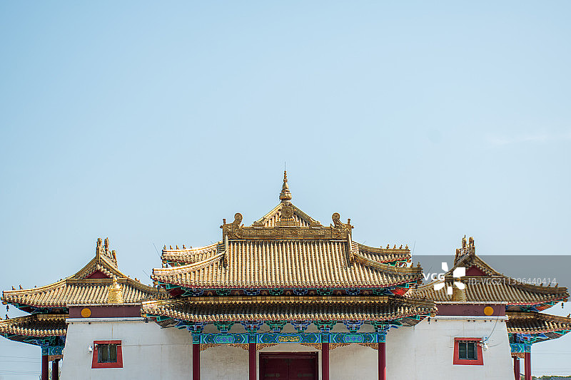 包头市土默特右旗美岱召景区建筑图片素材