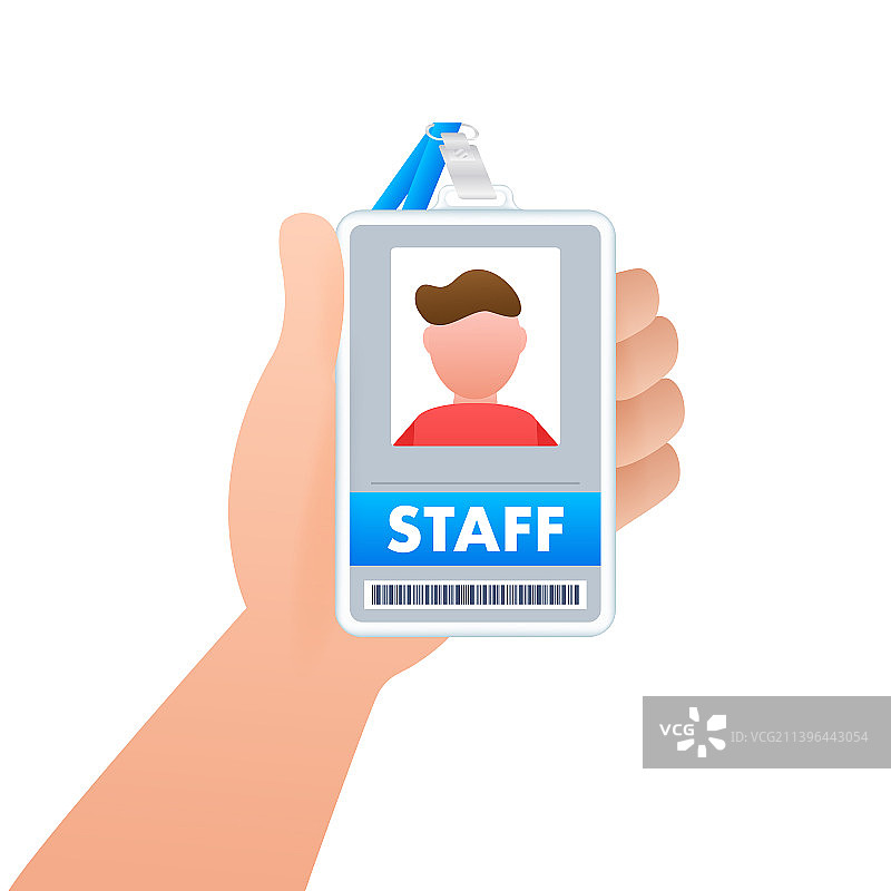 扁平风红色员工姓名白色背景名片图片素材