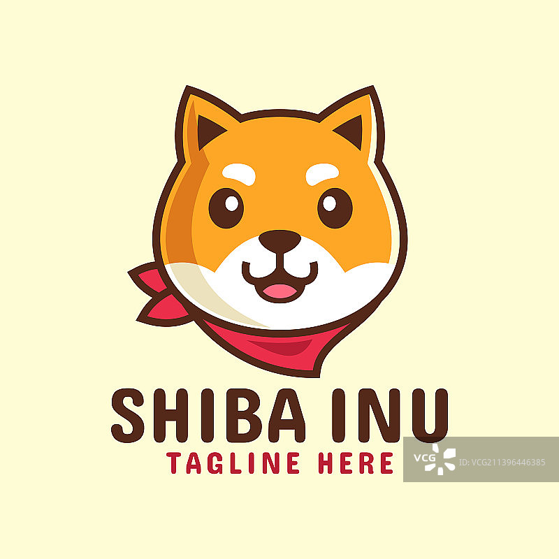 柴犬logo设计模板图片素材