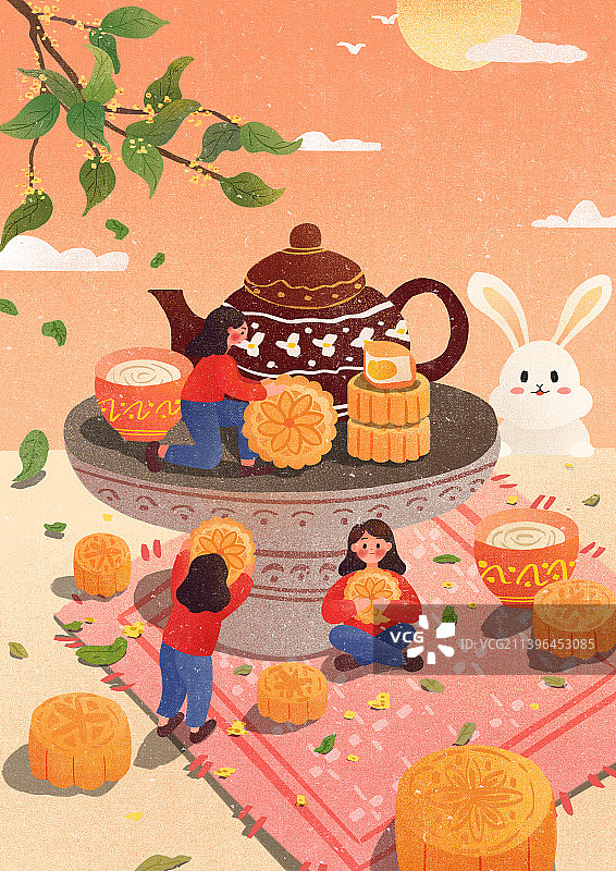中秋节插画图片素材