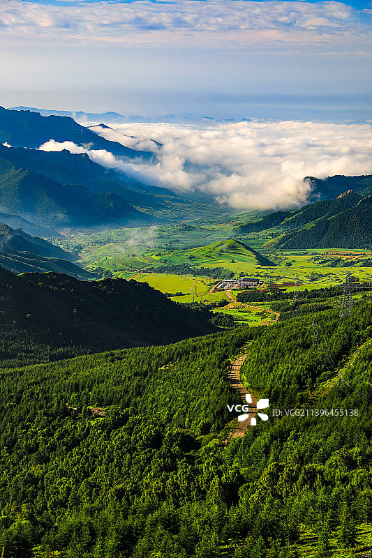冰山梁云海图片素材